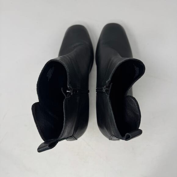 Lucky Brand Women’s Size 9.5 Black Leather Block Heel Ankle Boots Booties - Picture 7 of 14